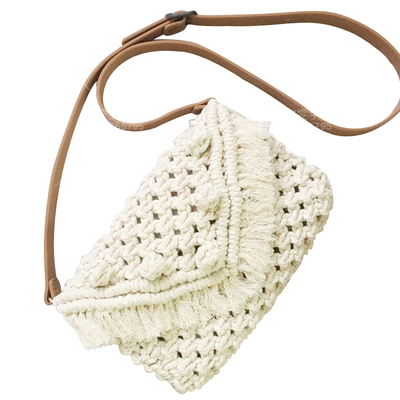 秋实--Macrame绳编斜跨包 北欧INS风格 手工DIY材料包 视频教程