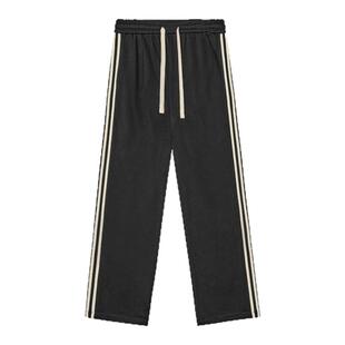 GWIT 美式复古垂感卫裤春秋潮牌撞色杠条高街直筒运动休闲裤男