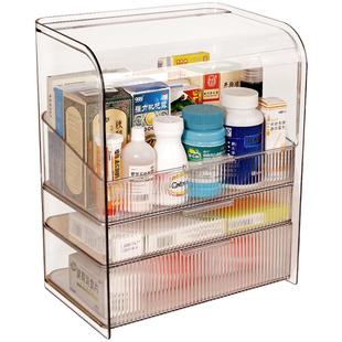 医药箱家庭装家用药品收纳盒防尘透明抽屉式大容量装药的收纳盒柜