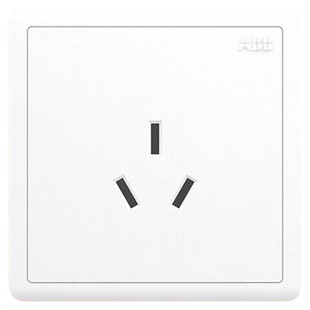 ABB开关插座面板墙插远致斜5孔四带一开单双控三孔16安热水器专用