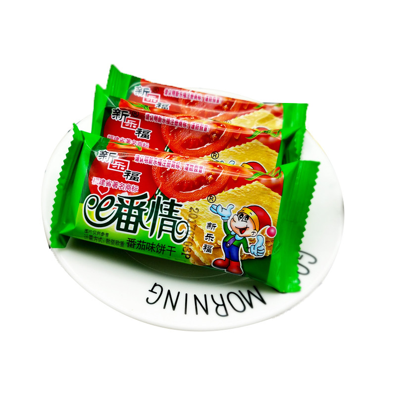 新乐福 e番情 番茄味薄饼薄脆饼干散称装零食品 5斤整箱批发混装
