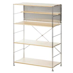 【自营】霜山不锈钢餐边柜厨房海洋板落地储物架微波炉烤箱置物架