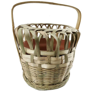 民间手工竹编工艺制品烤火烘笼户外个人手提木炭炉盆取暖伙笼