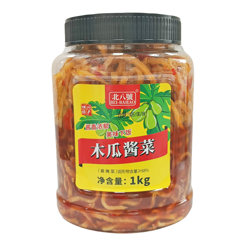 广西特产木瓜丝酱菜2斤瓶装