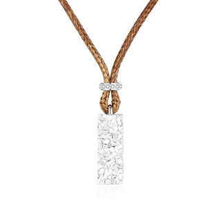 四方来财吊坠项链男女纯银情侣金砖编织绳锁骨链送新年情人节礼物