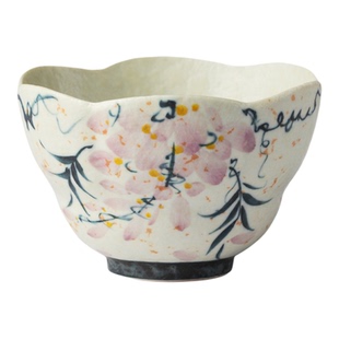 植述焦糖釉春枝花口杯手绘自用主人杯单杯喝茶品茗大容量功夫茶杯