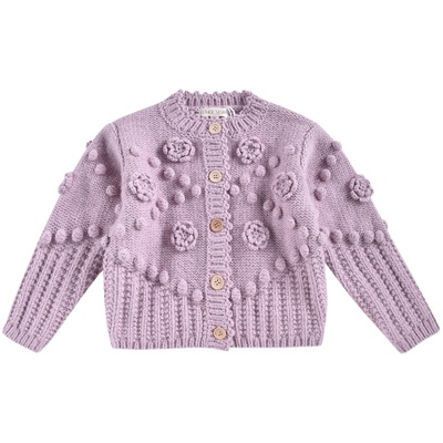 Shinyee▲Louise Misha aw24儿童针织毛衣开衫刺绣斗篷针织长裤