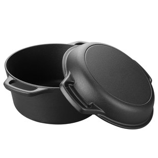 新款烘焙模具锟锅烧壳子小铁锅老式平底铸铁锅烤馍馍欧面包锅盔锟