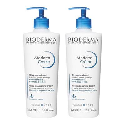 欧洲直邮Bioderma贝德玛滋润霜500ml*2婴幼儿童面霜全身可用正品
