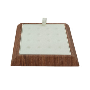 启缘仿胡桃木玉器展示盘文玩裸石陈列盘散珠宝石收纳彩宝首饰托盘