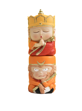 可爱奇趣猴子西游记师徒雕塑摆件