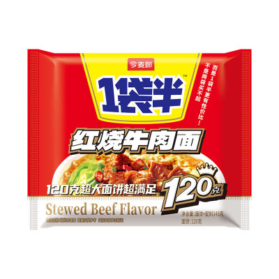 今麦郎泡面整箱一袋半方便面速食