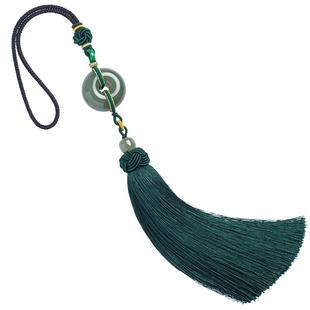 朴房天然收藏级和田玉平安扣汽车挂件车内吊饰高档车载后视镜挂件