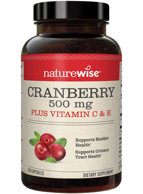 Naturewise美国进口蔓越莓胶囊VC高浓度精华VE蔓越莓提取物保健品