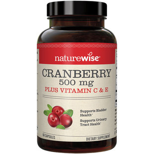 Naturewise美国进口蔓越莓胶囊VC高浓度精华VE蔓越莓提取物保健品
