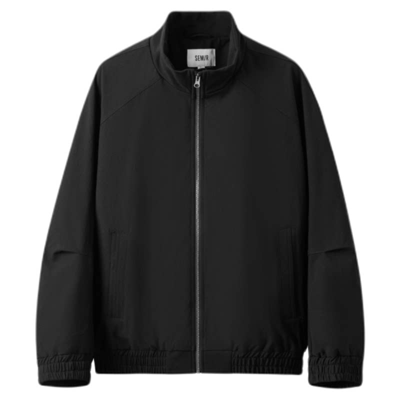 森马简约百搭哈灵顿立领棉服男