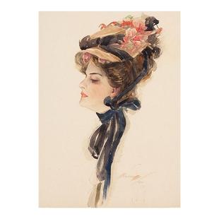 世界名油画美欧式美女客厅玄关过道古典人物母女挂画装饰画布格罗