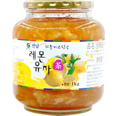 全南韩国进口蜂蜜柠檬柚子茶大容量1kg0脂冬日冲饮冷热皆宜可果酱