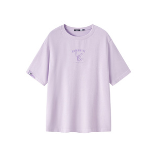 森马大力水手联名短袖T恤女图案潮流趣味夏季宽松做旧衣服复古风