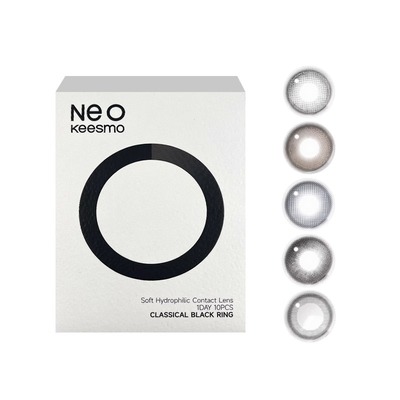韩国NEO小黑环2.0美瞳日抛10片装小直径彩色近视隐形眼镜锁边自然