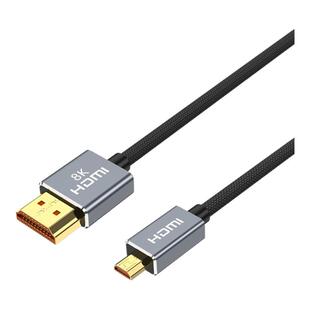 MicroHDMI线弯头适用于索尼A7M3相机佳能R5/R6采集卡8K高清连接线