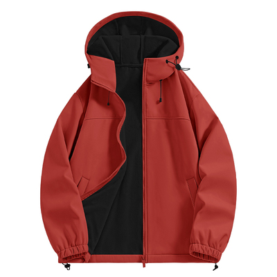 都市丽人红色冲锋衣女2025新款加