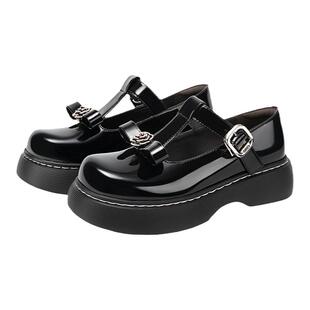 李雪琴同款MIO米奥小皮鞋复古乐福鞋单鞋增高厚底5cm玛丽珍女鞋