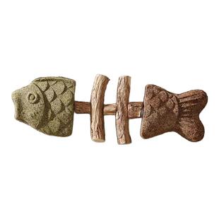 猫咪玩具鱼骨头木天蓼猫薄荷磨牙棒仿真鱼磨牙耐咬自嗨解闷逗猫棒