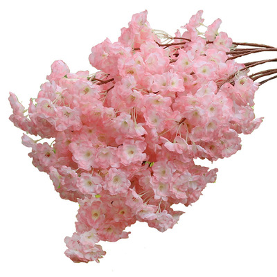仿真樱花枝婚庆梨花桃花树塑料假花藤条装饰吊顶绢花室内客厅落地