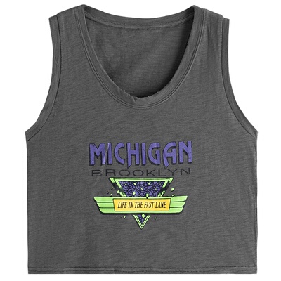 落落狷介印花背心上衣女