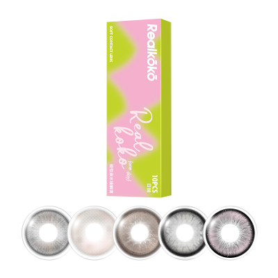 瑞可可美瞳日抛10片装大小直径自然混血彩色隐形近视眼镜正品