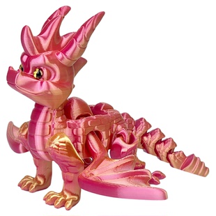 3d打印麒麟神兽小飞龙关节可动汽车摆件玩具仿真动物工艺品手办