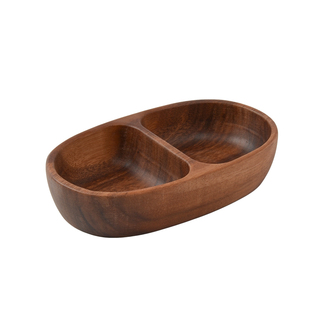 集物纪中式实木收纳盘分格收纳零食首饰杂物置物盘一体整木盘