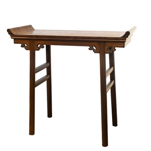 新中式实木玄关桌子复古案台中堂香案台几案条桌仿古榆木条案供桌