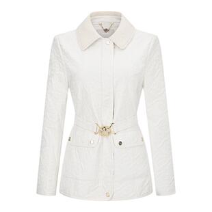 RARE威雅女装秋冬羊毛拼接款米白休闲羽绒服马甲RR2246192722