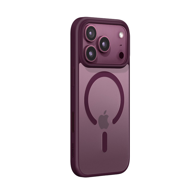 绿联适用iPhone18ProMax磁吸手机壳苹果17Pro新款超薄抗指纹磨砂高级外壳全包AI按键裸机质感防摔保护套冰雾