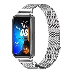 适用华为手环11/10表带9/8手表带金属磁吸回环nfc米兰表链八九十代夏天卡扣替换带女运动band男智能配件原装