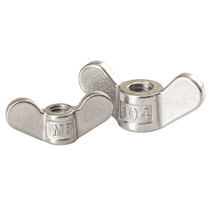 304不锈钢手拧螺母大耳朵蝶形螺母羊角元宝螺丝帽M5M6M8M10M12M20