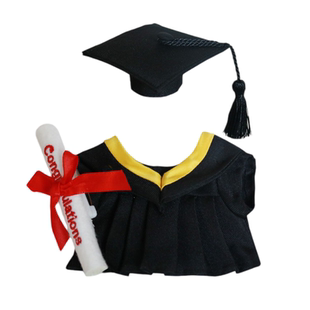公仔毕业袍17CM拉布布挂件娃衣畢業公仔娃娃玩偶学士服硕士服适用