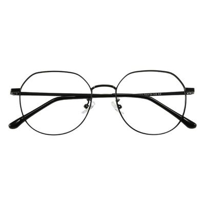不规则黑色韩版宽边金属近视眼镜