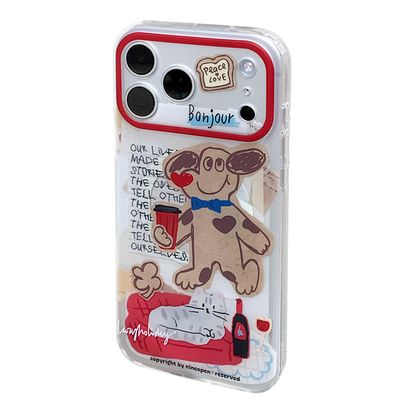 可爱卡通狗适用苹果17PM手机壳