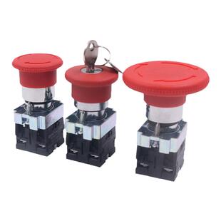 CHNT正泰紧急急停按钮开关控制盒自锁BS542常闭22mm停止带钥匙NP2