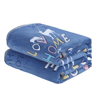 加厚牛奶绒毛毯双面法兰珊瑚绒毯子单人盖毯被单铺床上垫毯床单件