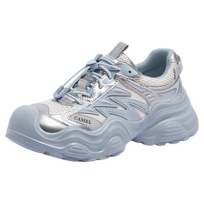 骆驼女鞋2026春季慕斯丑萌厚底老爹鞋户外徒步登山鞋丑萌鞋男女款