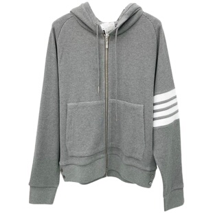 【赠退货宝】TNNE TB春夏季华夫格连帽卫衣拉链四杠外套圆领上衣