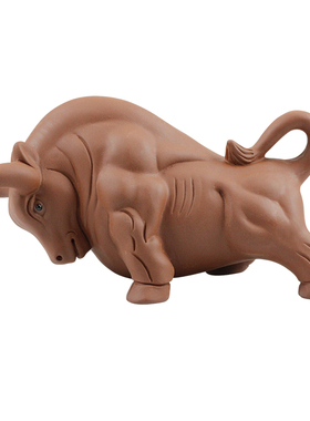 景德镇陶瓷牛摆件办公室茶宠客厅