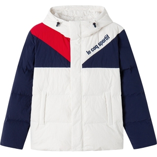 乐卡克法国公鸡冬季男士短款运动羽绒服抽绳可调节保暖外套