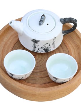 香樟木干泡茶盘家用茶具托盘