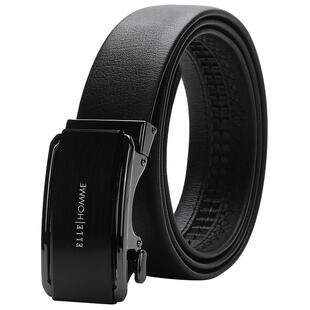 ELLE HOMME针扣皮带真皮男商务休闲头层牛皮腰带时尚品牌正装裤带