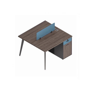 格诺瓦双人办公卡位工程特价加厚电脑台无限延伸屏风电脑桌子深色